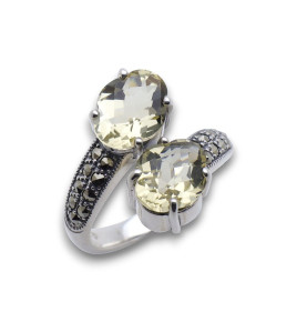 bague quartz lemon femme