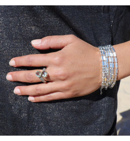 bague argent marcassite