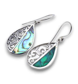 boucles d oreilles nacre abalone