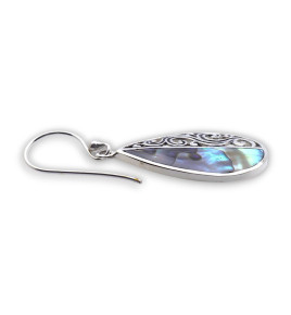 boucles d oreilles argent et abalone