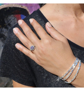 améthyste bague argent