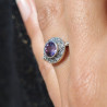 petite bague argent améthyste facettée