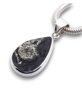 pendentif pyrite ardoise