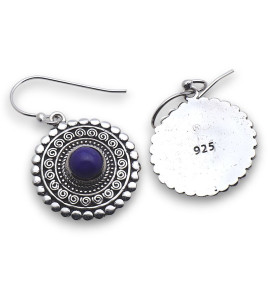 boucles d'oreilles lapis lazuli argent