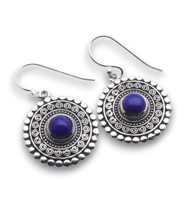 boucles d'oreilles lapis lazuli argent 925