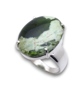 calcédoine chrome bague