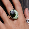 bague calcédoine verte