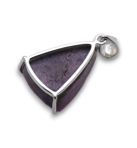 pendentif argent pierre rose