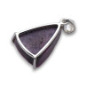 pendentif argent pierre rose