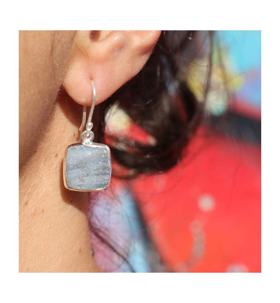 boucles d'oreilles calcedoine