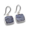 boucles d'oreilles calcédoine druzy
