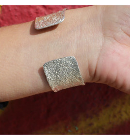 jonc argent diamant noir femme