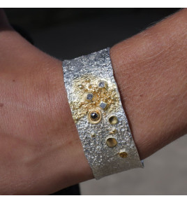 bracelet en argent avec diamants