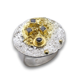 bague argent diamant