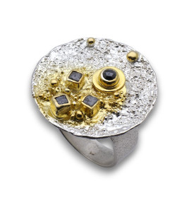 bague argent avec diamant