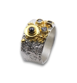 bague argent avec diamant