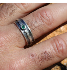 bague émeraude homme