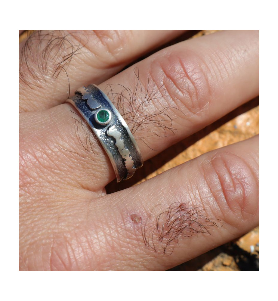 bague émeraude homme