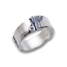bague argent saphir bleu