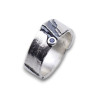 bague argent saphir