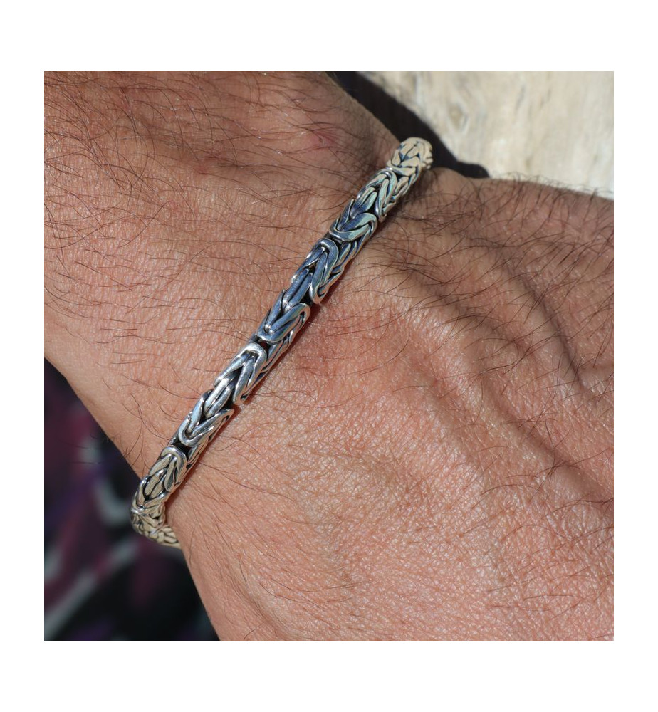 bracelet argent pour homme