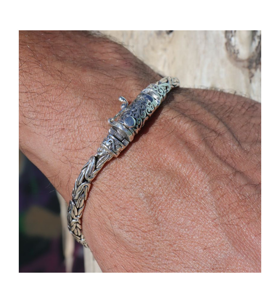 bracelet argent moderne homme