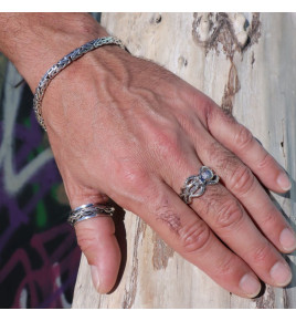 bracelet pour homme argent maille