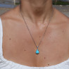 pendentif turquoise argent