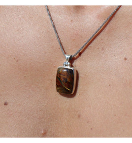 pendentif pietersite argent homme