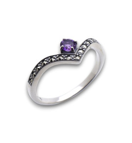 bague améthyste femme