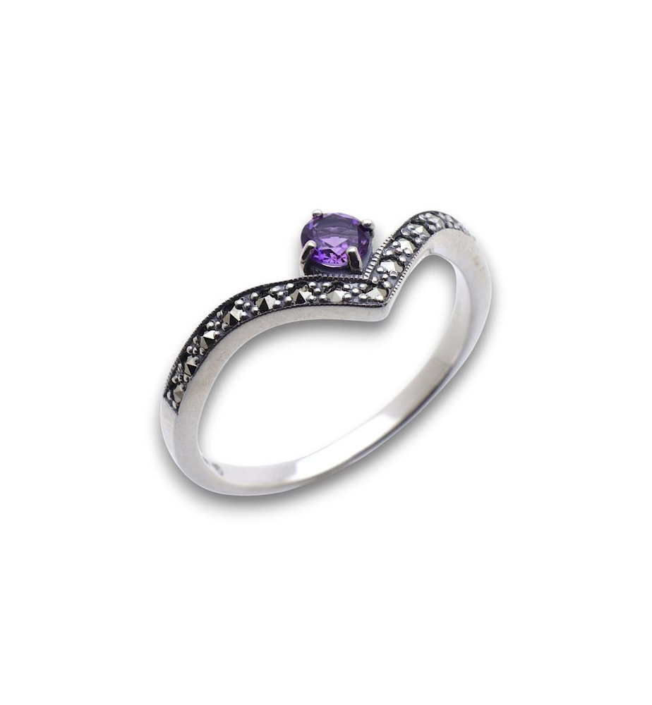 bague améthyste femme