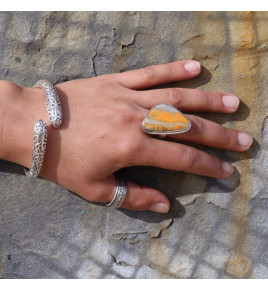bracelet jonc argent soufflé