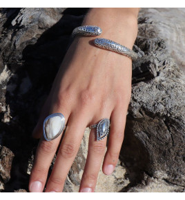 bracelet jonc argent soufflé femme