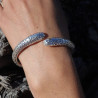 bracelet jonc argent creux femme