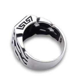 bague argent homme avec onyx