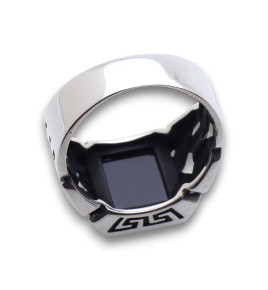 bague homme argent onyx noir