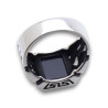 bague homme argent onyx noir