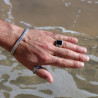 bague onyx noir homme