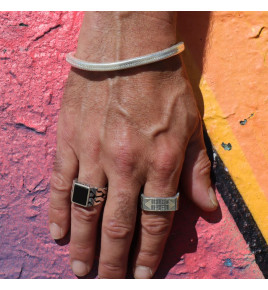 bracelet homme argent serpent