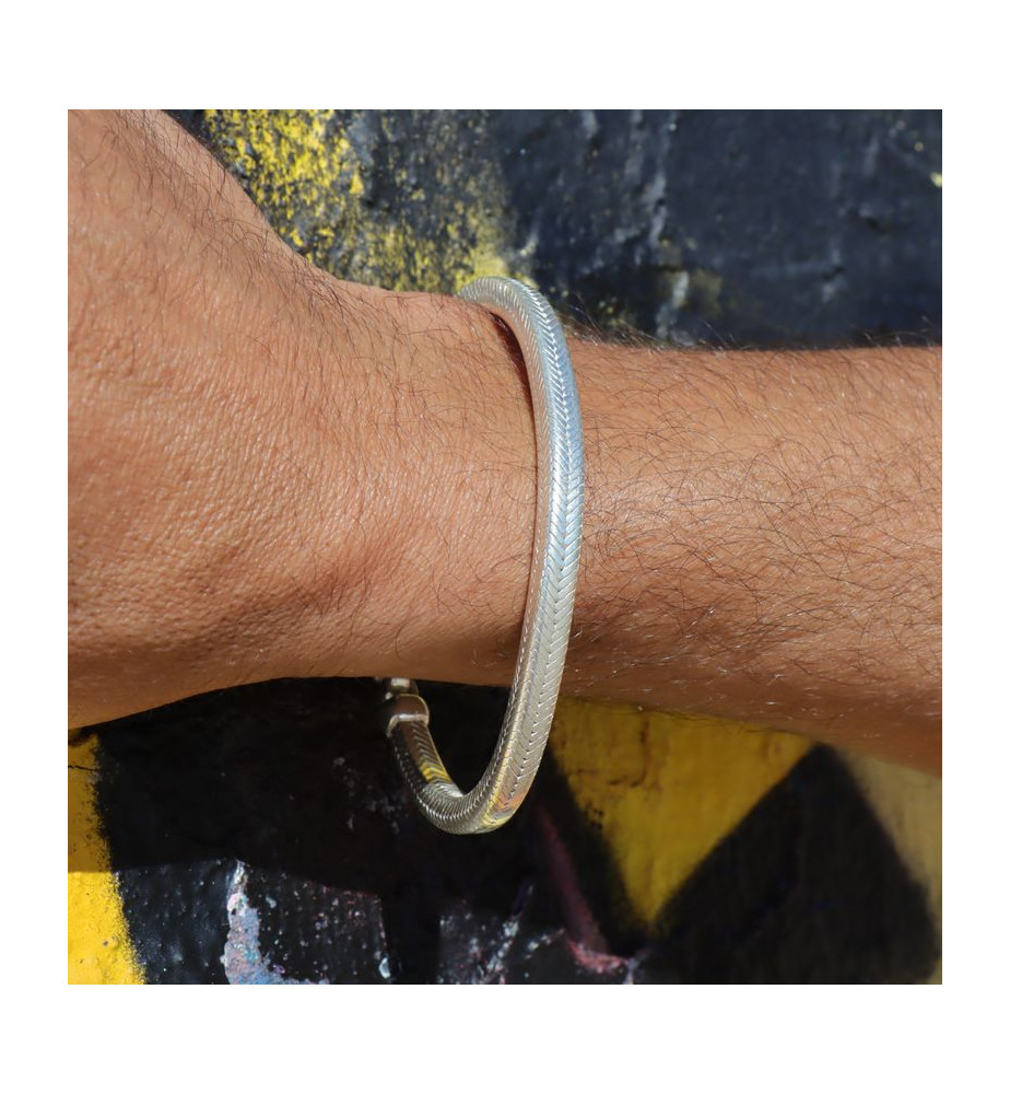 bracelet snake argent homme