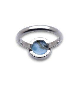 bague argent larimar