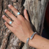 bague argent avec larimar