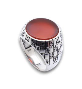 bague homme avec cornaline