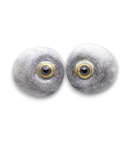 puces d'oreilles diamant noir argent