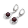 boucles d'oreilles ambre et argent