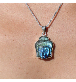 labradorite bouddha pendant