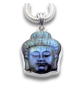 labradorite bouddha pendentif