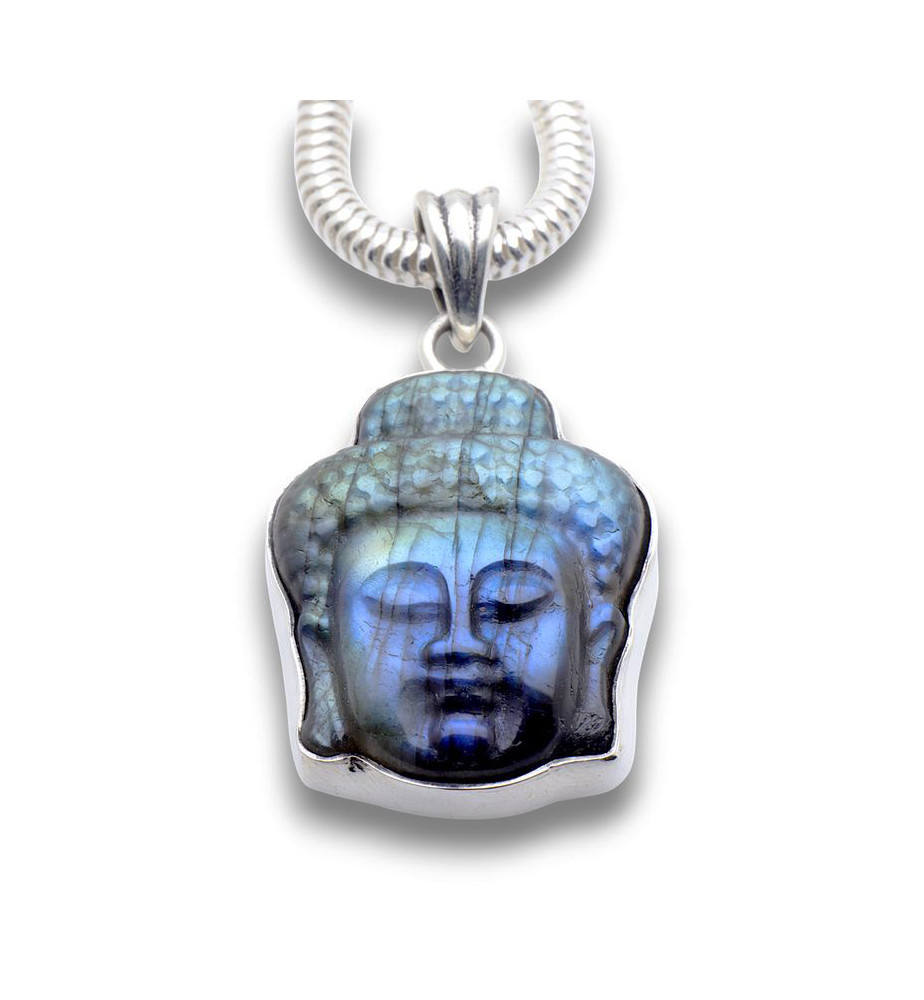labradorite bouddha pendentif