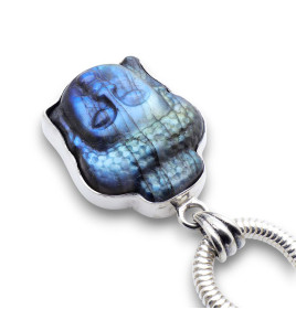 pendentif tete bouddha labradorite