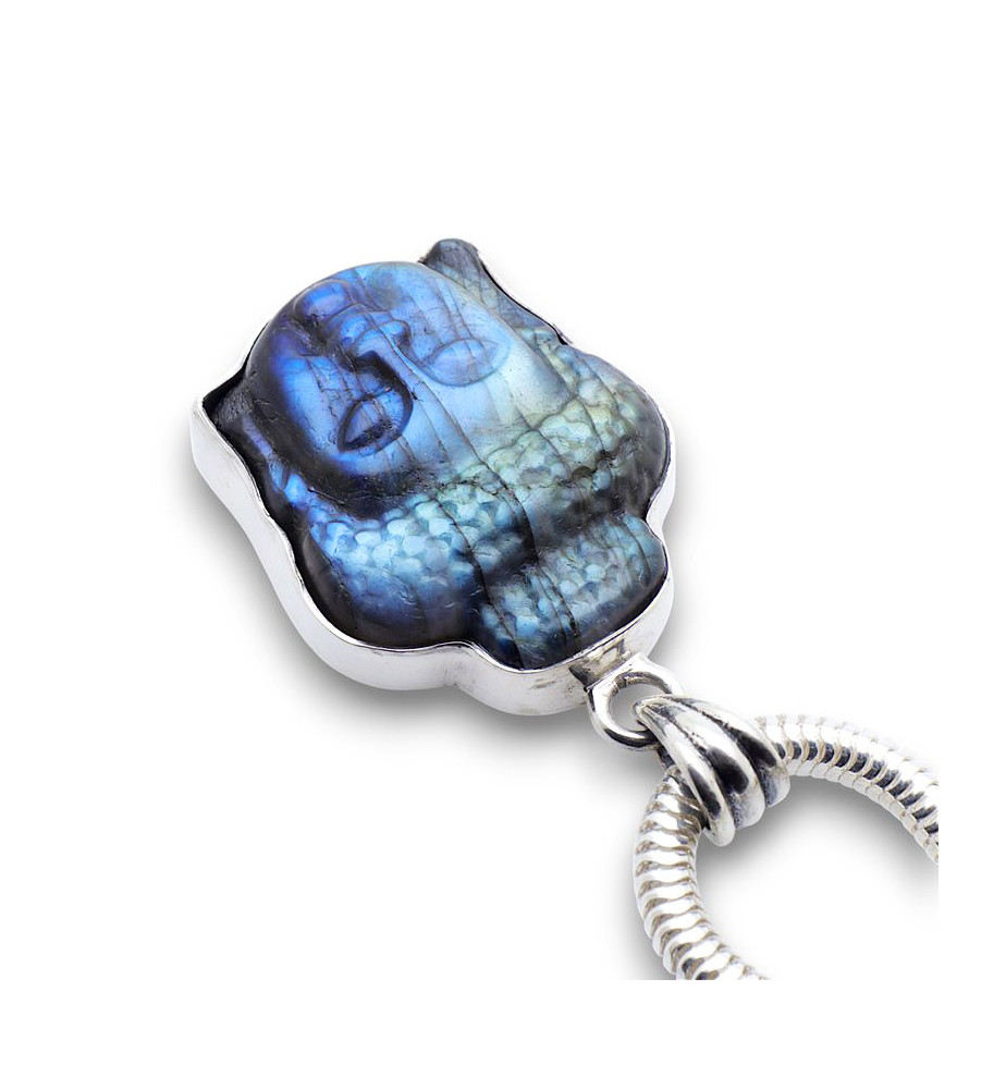 pendentif tete bouddha labradorite